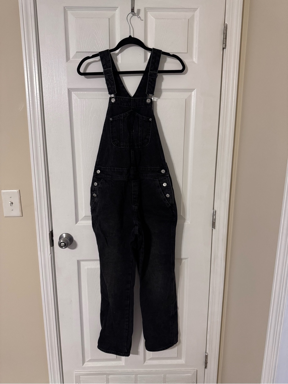 Old Navy Black Denim Overalls Jumpsuit - Picture 2 of 3